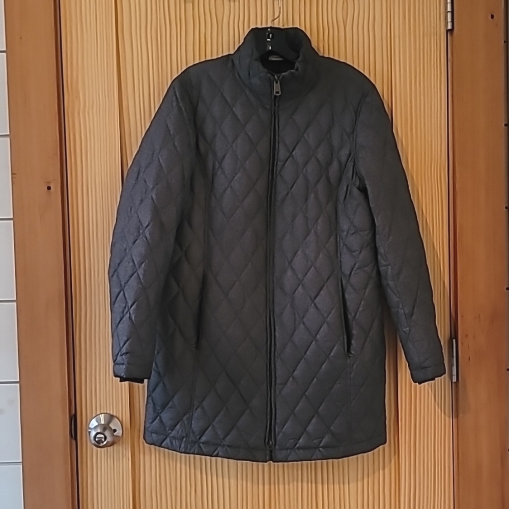 Lands End Charcoal Gray Car Coat